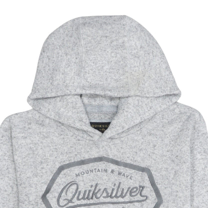 Womens UK Size L Quiksilver Grey Pullover Hoodie