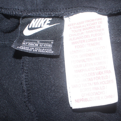 Nike Boys Black Jogger Sweatpants 12-13 Years Cotton Blend Drawstring
