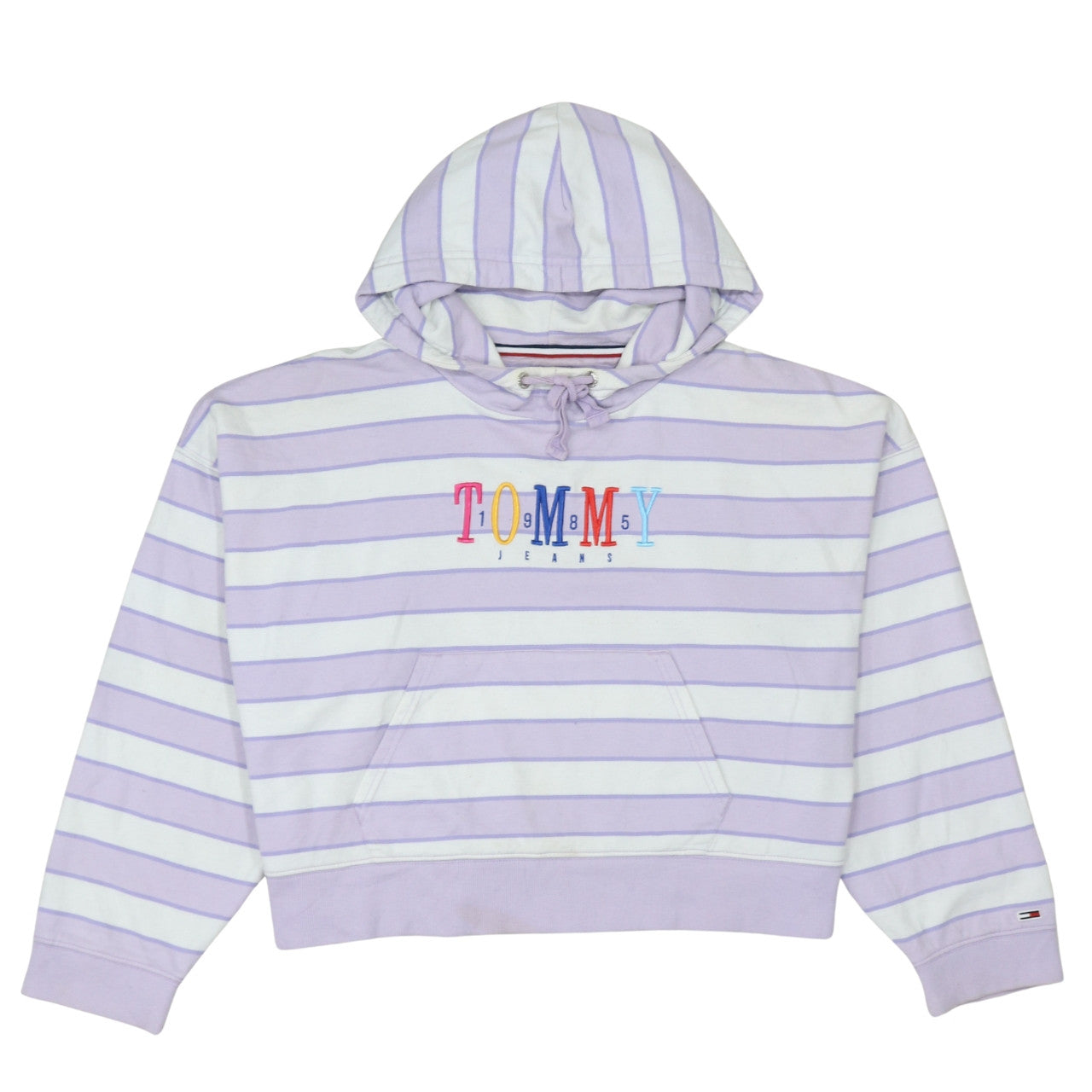 Womens UK Size L Tommy Jeans Multicoloured Pullover Hoodie