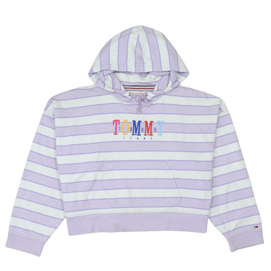 Womens UK Size L Tommy Jeans Multicoloured Pullover Hoodie