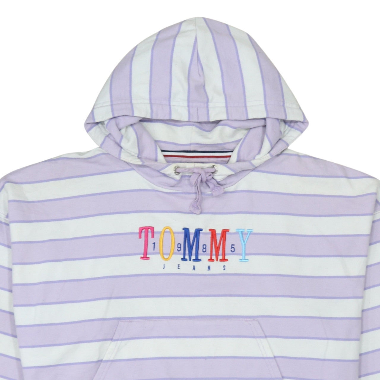 Womens UK Size L Tommy Jeans Multicoloured Pullover Hoodie