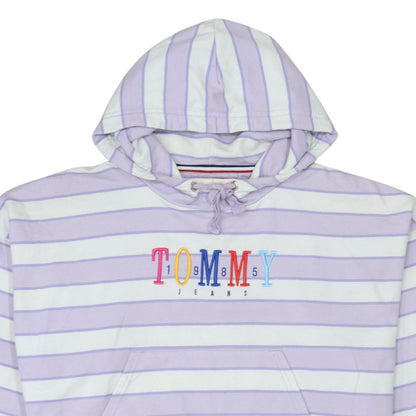 Womens UK Size L Tommy Jeans Multicoloured Pullover Hoodie