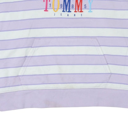 Womens UK Size L Tommy Jeans Multicoloured Pullover Hoodie