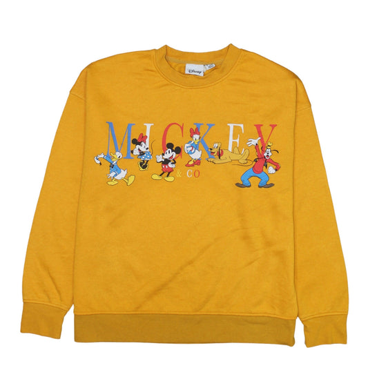 Womens UK Size S Disney Yellow Pullover Sweatshirt