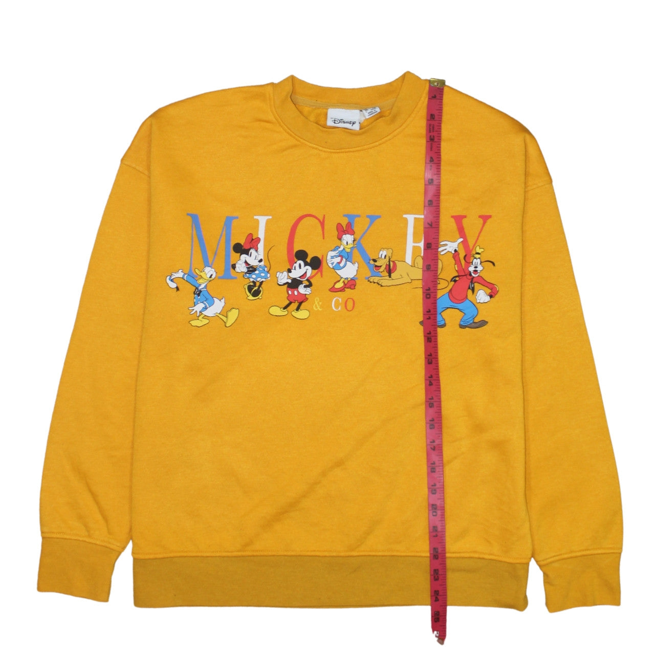 Womens UK Size S Disney Yellow Pullover Sweatshirt