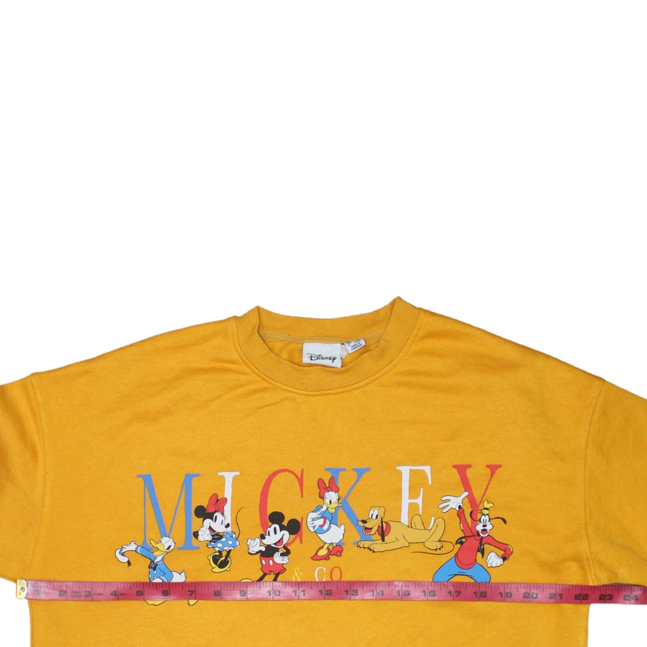Womens UK Size S Disney Yellow Pullover Sweatshirt