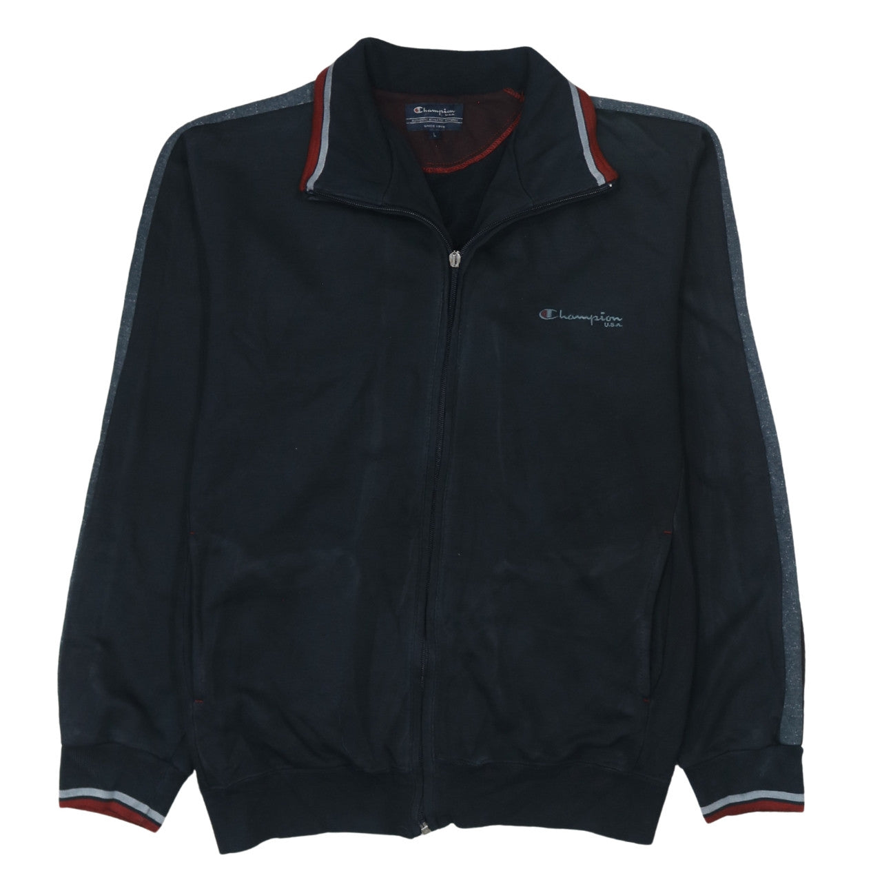 Mens UK Size L Champion Black Full Zip Sweatshirt