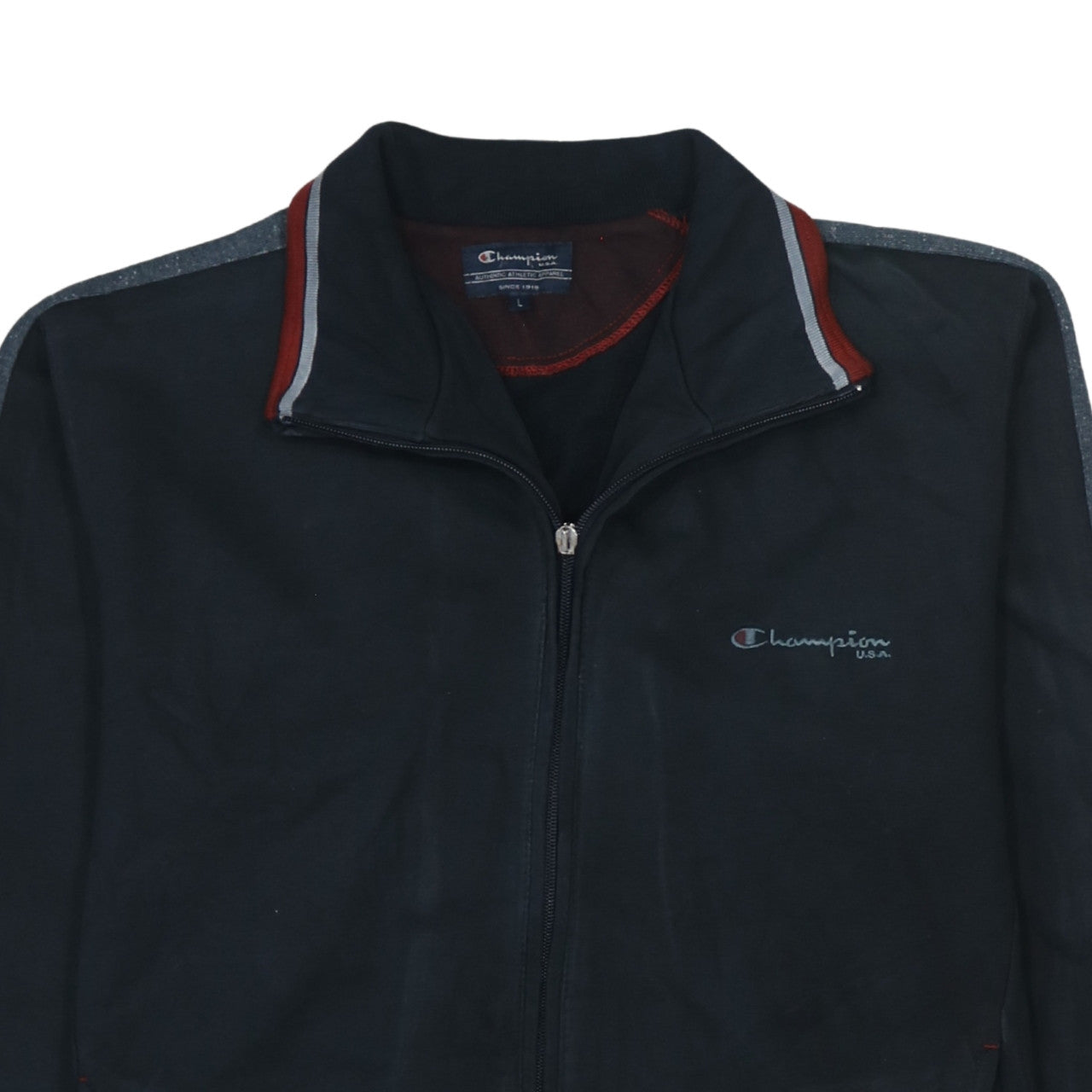 Mens UK Size L Champion Black Full Zip Sweatshirt