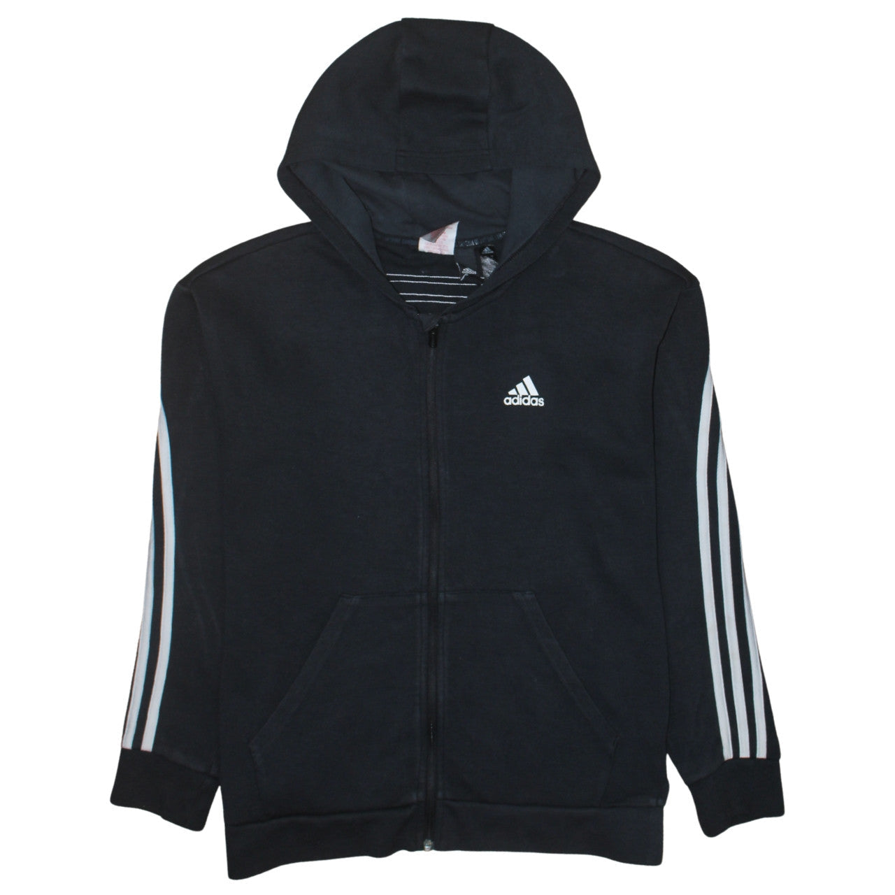Teens UK Size L adidas Black Full Zip Hoodie