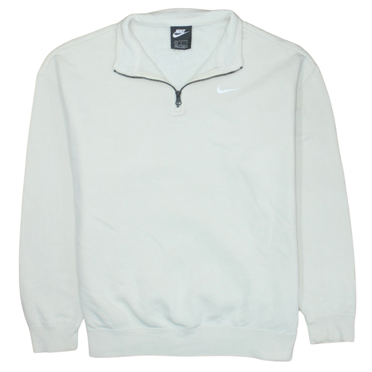 Mens UK Size S Nike White Henley Sweatshirt