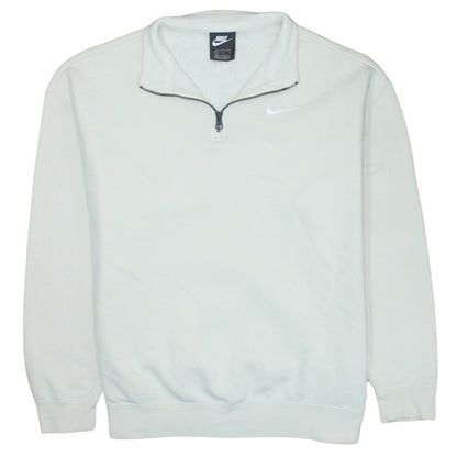 Mens UK Size S Nike White Henley Sweatshirt