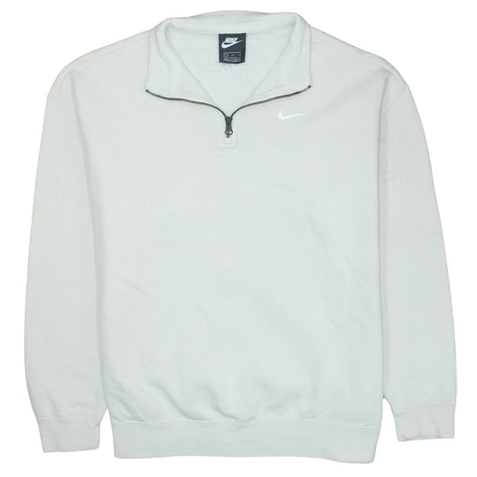 Mens UK Size S Nike White Henley Sweatshirt