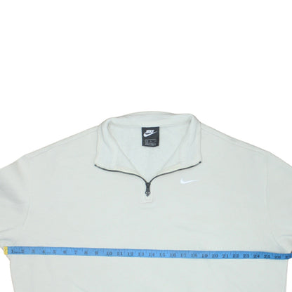 Mens UK Size S Nike White Henley Sweatshirt