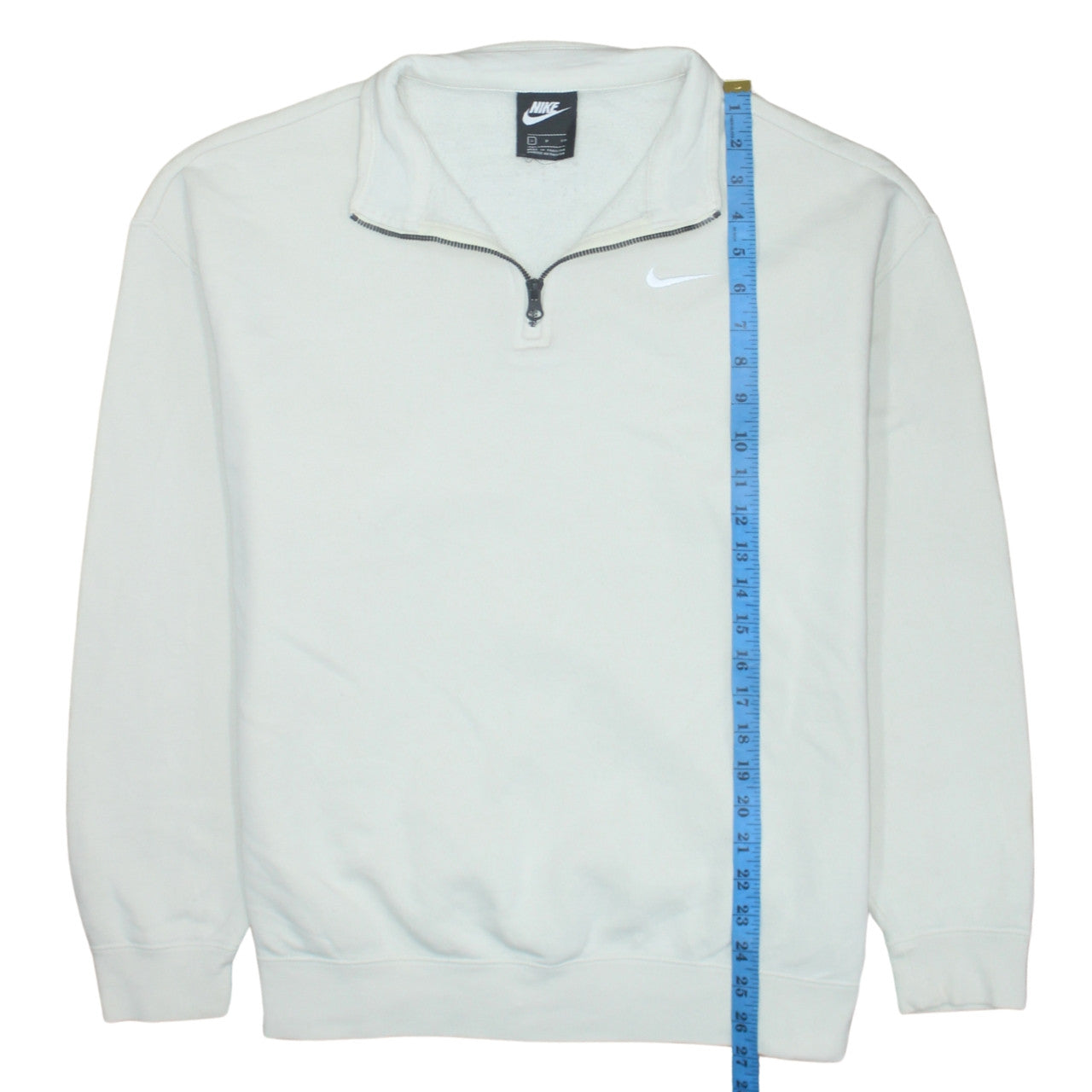 Mens UK Size S Nike White Henley Sweatshirt