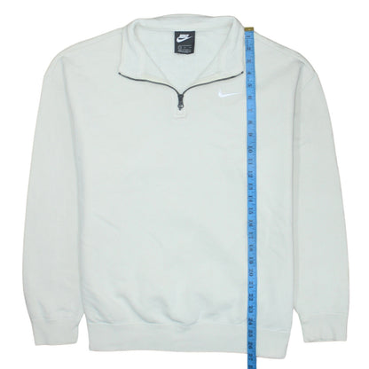 Mens UK Size S Nike White Henley Sweatshirt