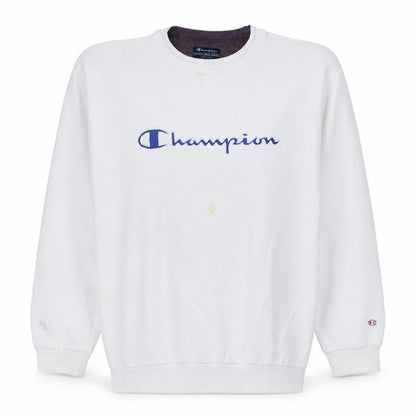 Mens UK Size L Champion White Pullover Sweatshirt