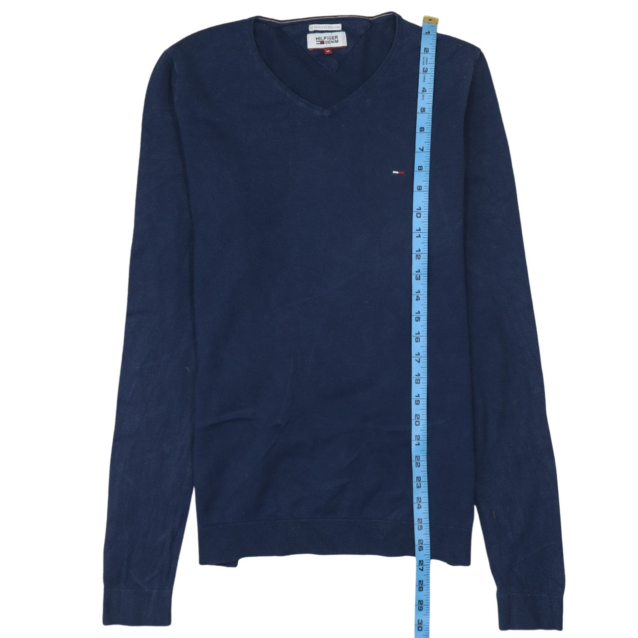 Mens UK Size M Tommy Hilfiger Blue Pullover Jumper