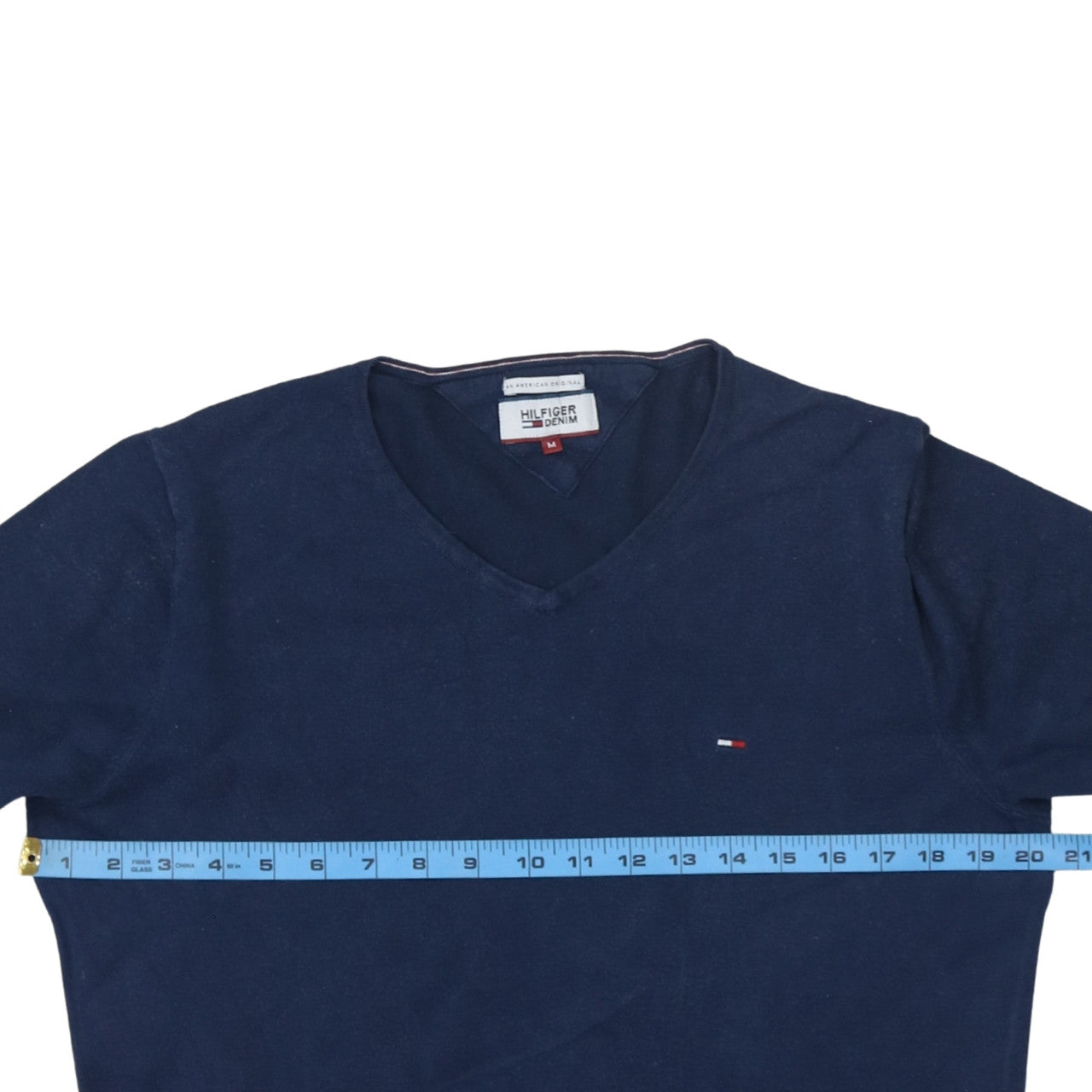 Mens UK Size M Tommy Hilfiger Blue Pullover Jumper