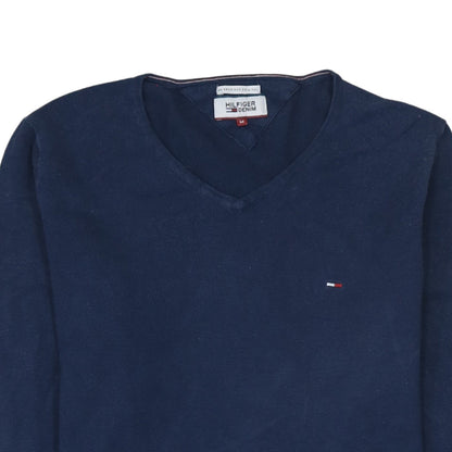 Mens UK Size M Tommy Hilfiger Blue Pullover Jumper