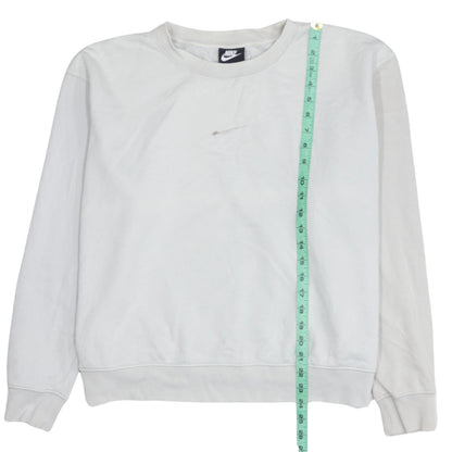 Womens UK Size L Nike White Pullover Sweatshirt