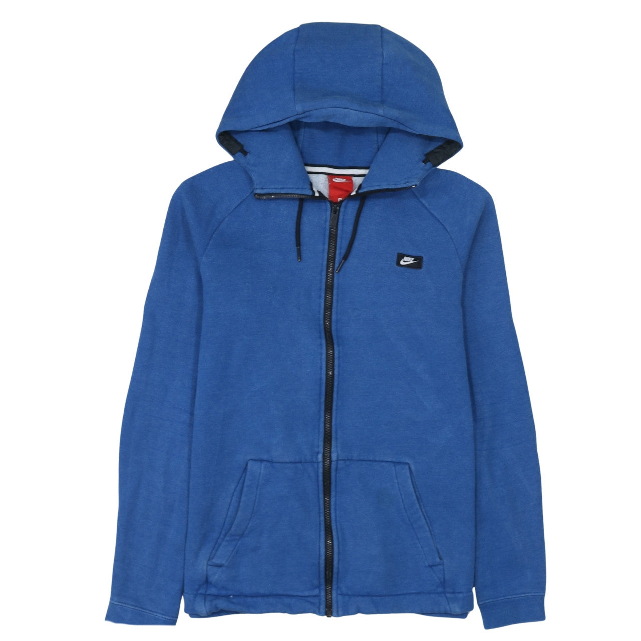 Mens UK Size M Nike Blue Full Zip Hoodie