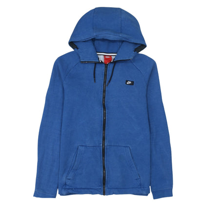 Mens UK Size M Nike Blue Full Zip Hoodie