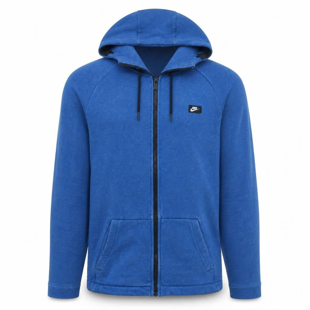 Mens UK Size M Nike Blue Full Zip Hoodie