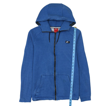 Mens UK Size M Nike Blue Full Zip Hoodie