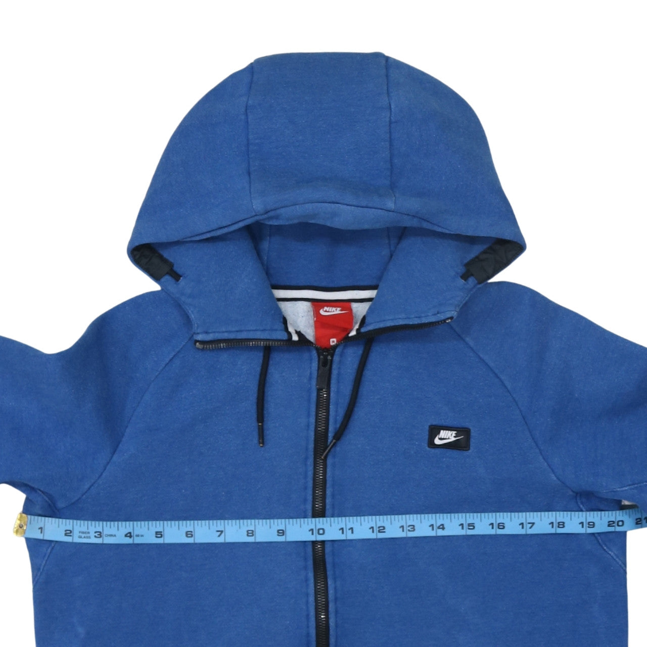 Mens UK Size M Nike Blue Full Zip Hoodie