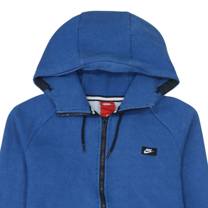 Mens UK Size M Nike Blue Full Zip Hoodie