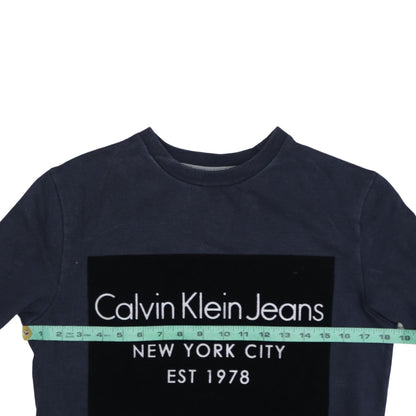Mens UK Size XS Calvin Klein Blue Pullover Sweatshirt