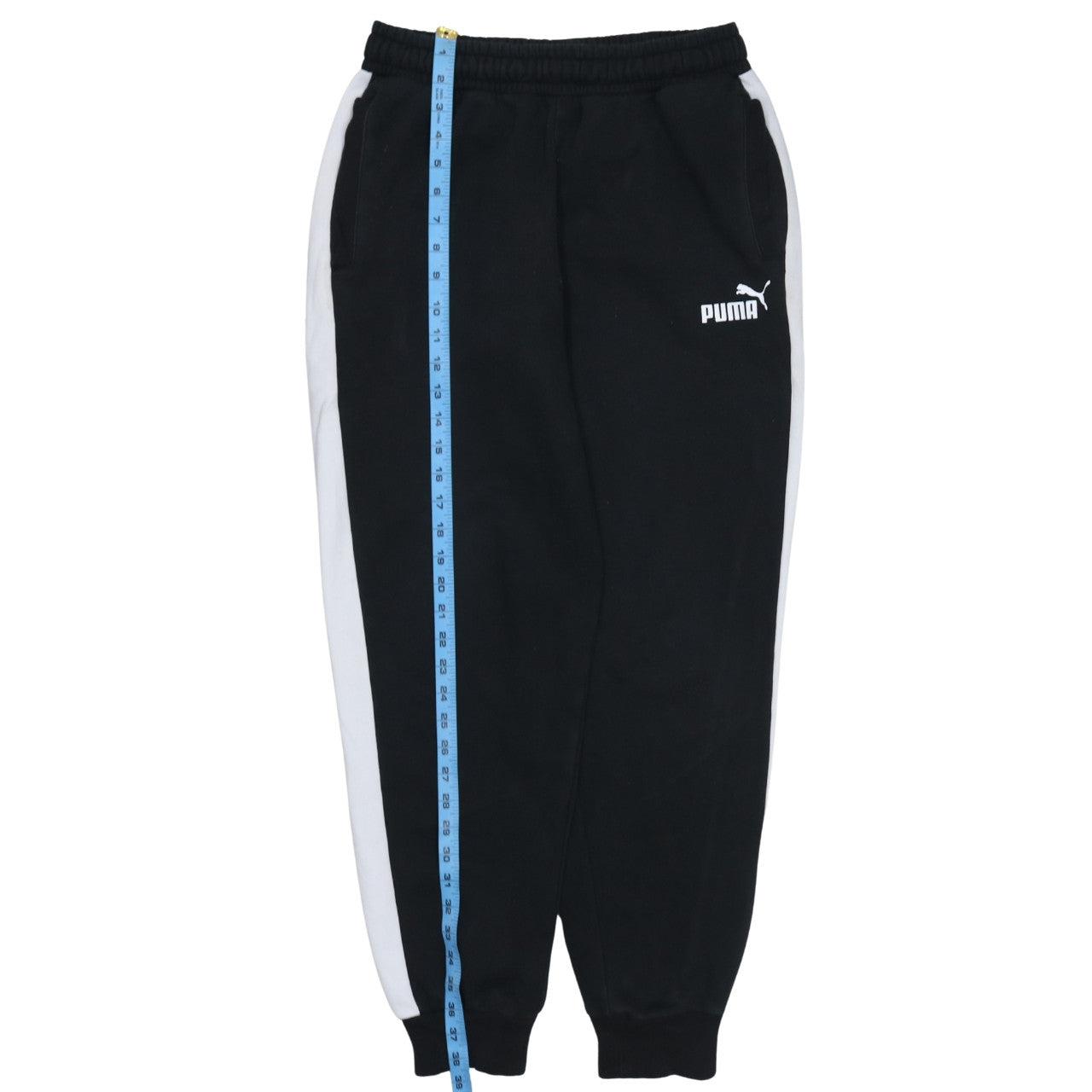 Mens UK Size M PUMA Regular Fit Jogger Black Trousers