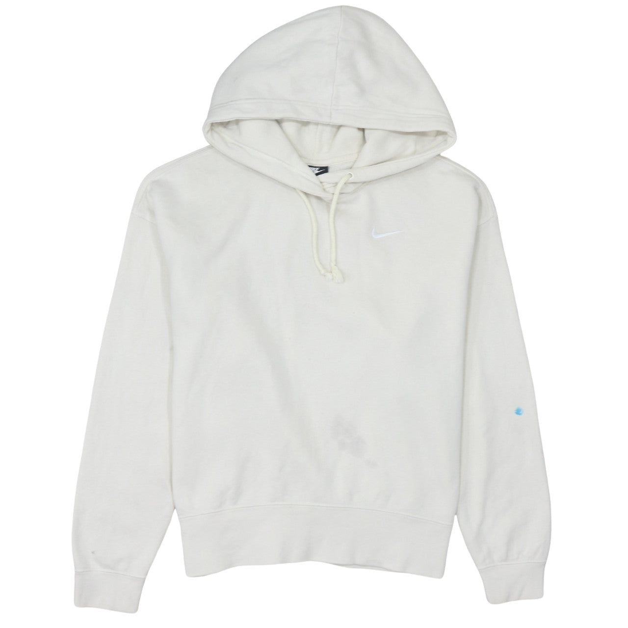Mens UK Size M Nike White Pullover Hoodie
