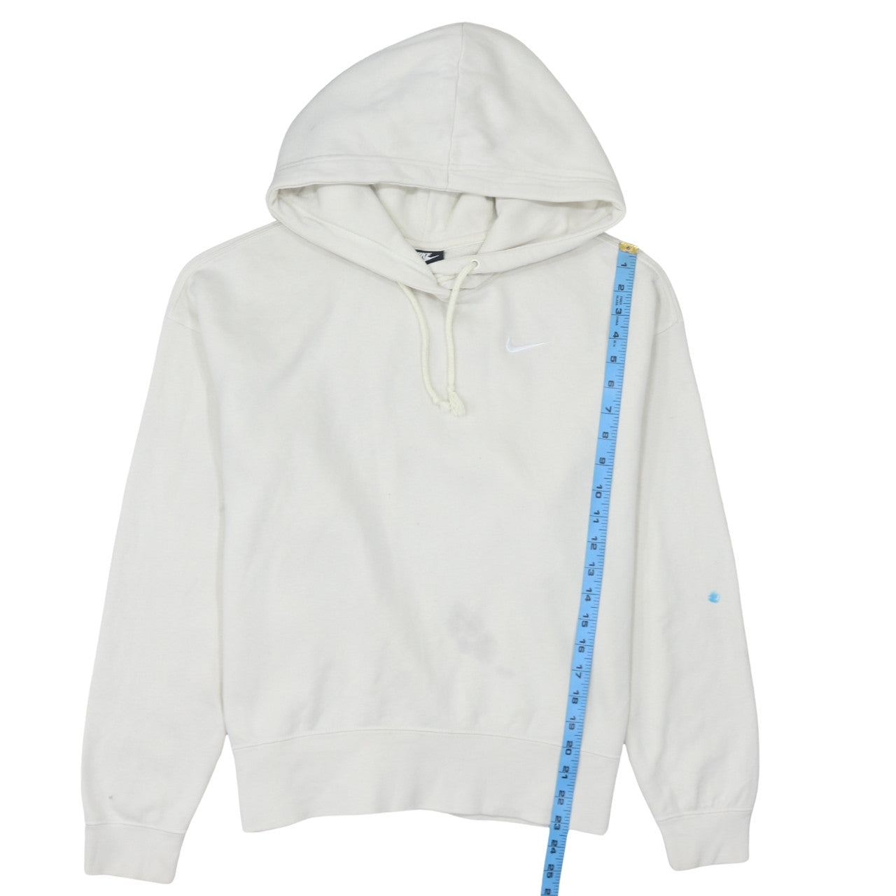 Mens UK Size M Nike White Pullover Hoodie