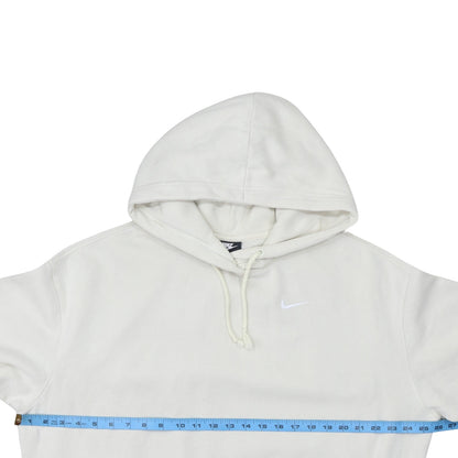 Mens UK Size M Nike White Pullover Hoodie