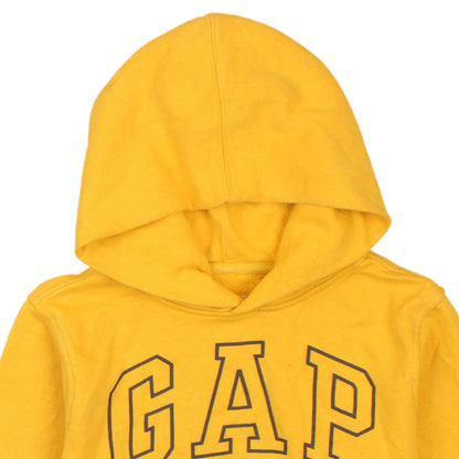 GAP Kids Boys Yellow and Brown Pullover Hoodie L Cotton Blend