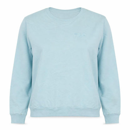 Fila Women's Blue Pullover Sweatshirt Size S Crew Neck Logo Casual
