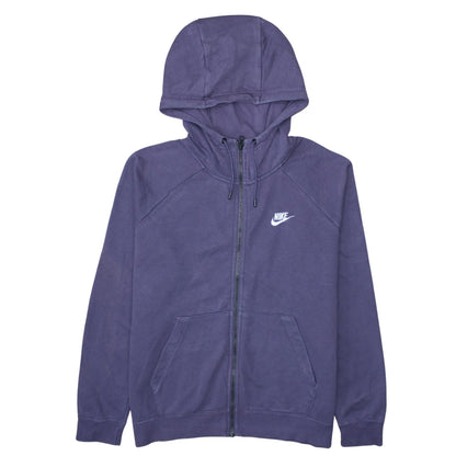 Womens UK Size L Nike Purple Full Zip Hoodie