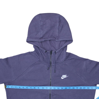 Womens UK Size L Nike Purple Full Zip Hoodie