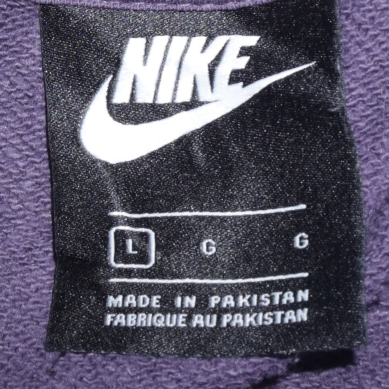 Womens UK Size L Nike Purple Full Zip Hoodie