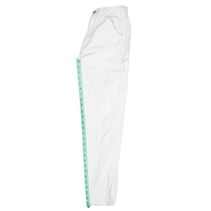 J. Galt Women's White Cargo Jeans Size S Relaxed Fit Cotton