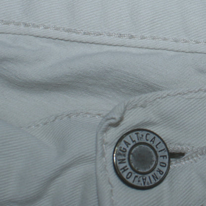 J. Galt Women's White Cargo Jeans Size S Relaxed Fit Cotton