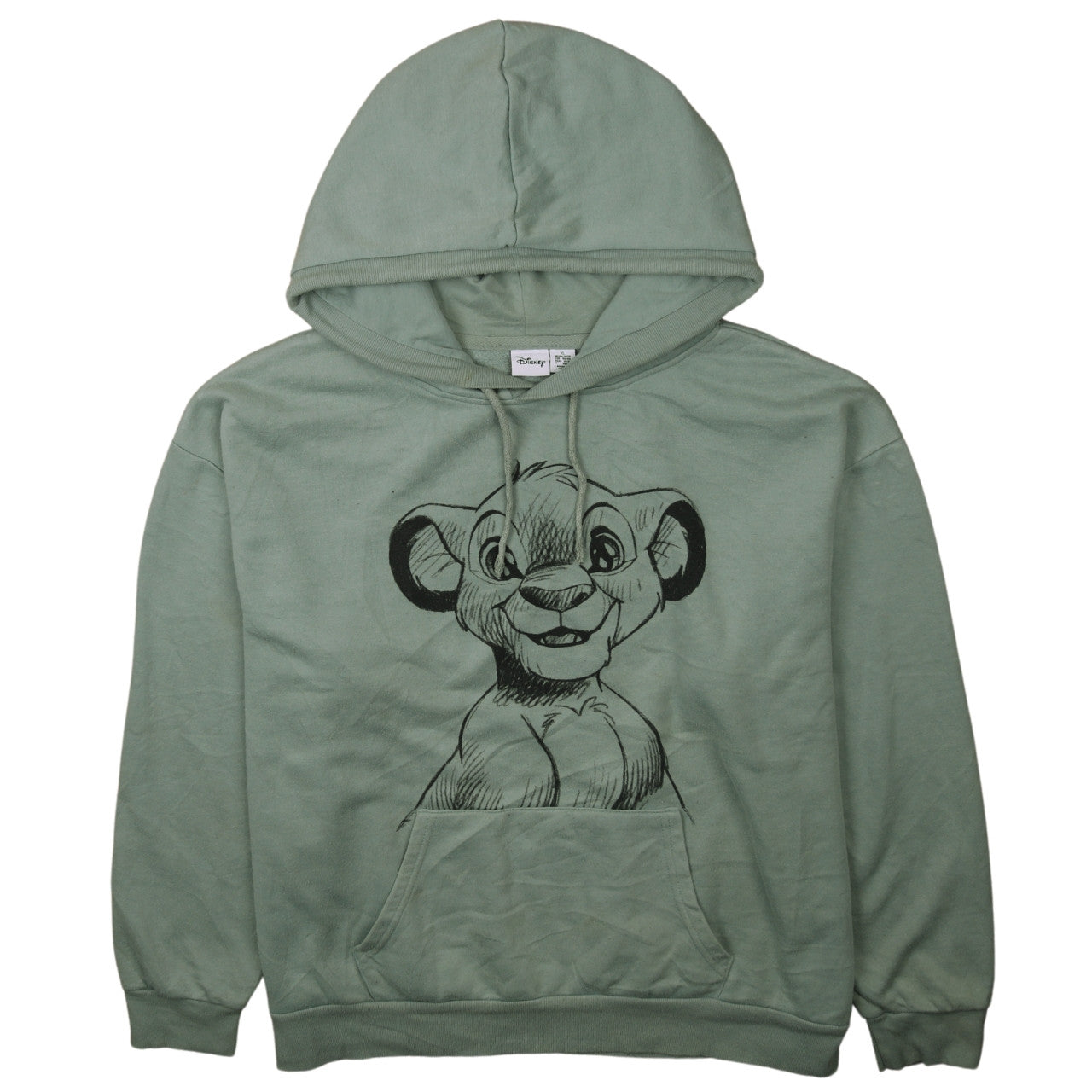 Womens UK Size XL Disney Green Pullover Hoodie