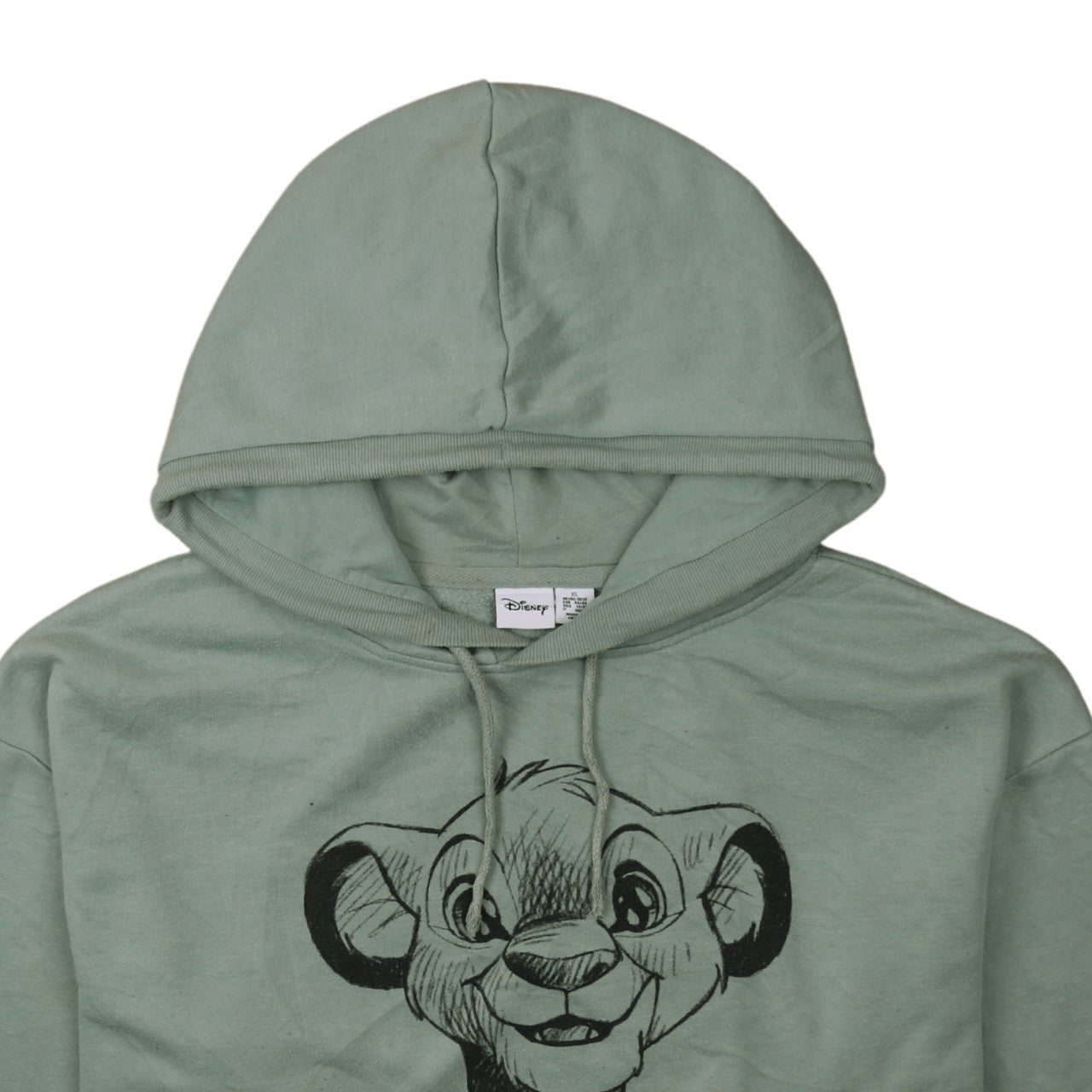 Womens UK Size XL Disney Green Pullover Hoodie