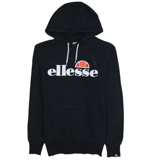 Womens UK Size M ellesse Black Pullover Hoodie