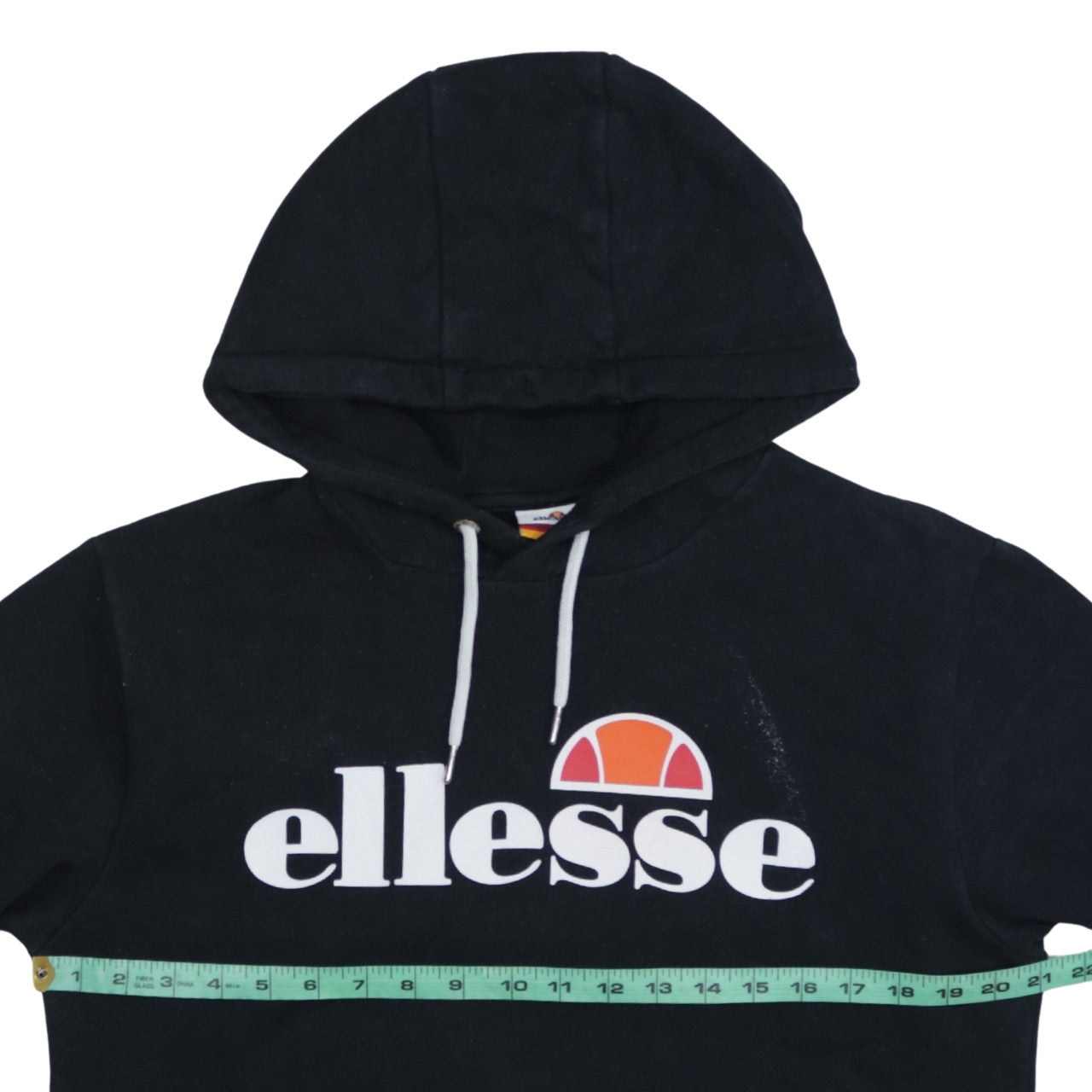 Womens UK Size M ellesse Black Pullover Hoodie