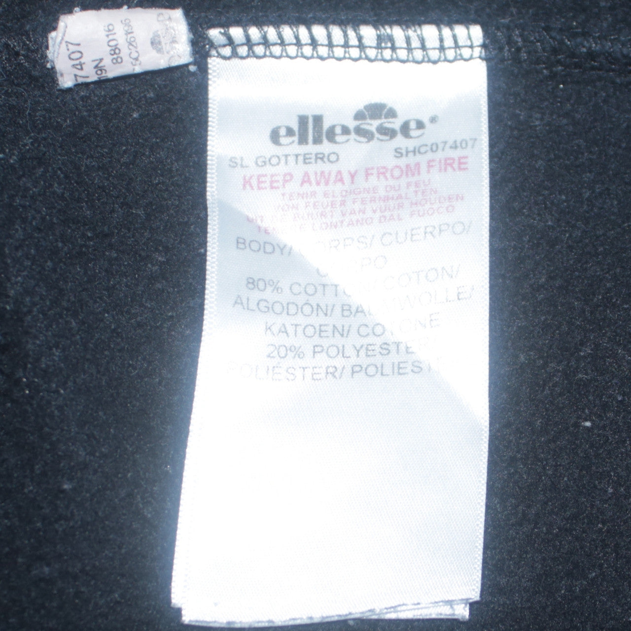 Womens UK Size M ellesse Black Pullover Hoodie