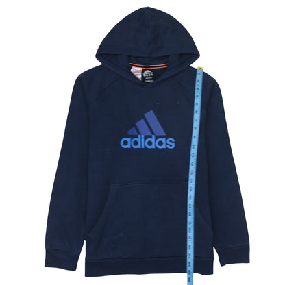 Boys UK Size 15-16 Years adidas Blue Pullover Hoodie
