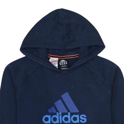 Boys UK Size 15-16 Years adidas Blue Pullover Hoodie