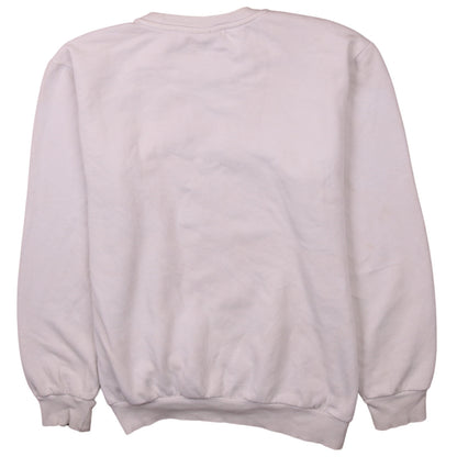 Adidas Boys White XL Sweatshirt with Trefoil Logo and Crew Neck